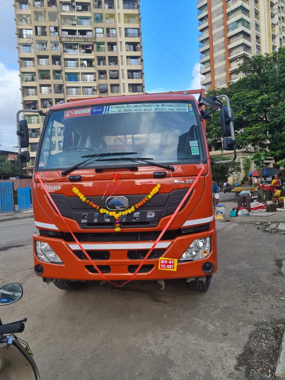 Newly inducted Hari Om Freight Carriers Eicher truck